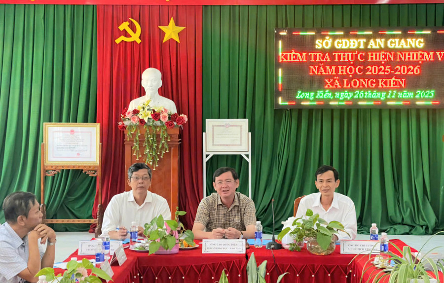 An Giang: Kiểm tra công tác thực hiện nhiệm vụ năm học