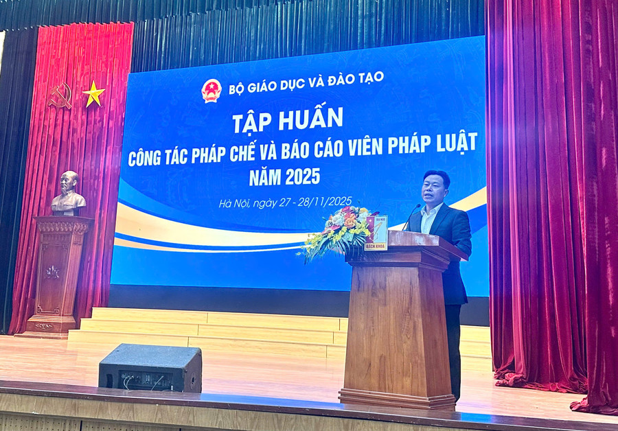Bộ GD&ĐT tập huấn công tác pháp chế và báo cáo viên pháp luật năm 2025