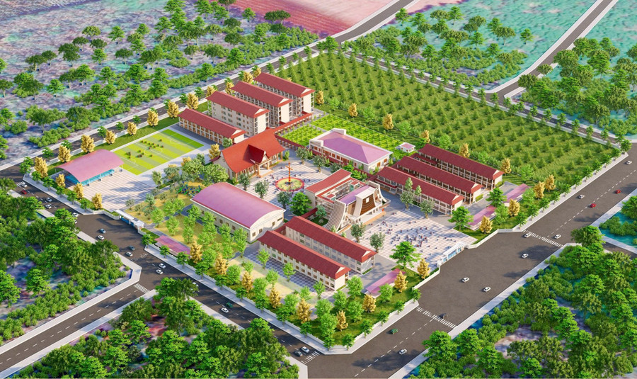 Niềm vui thầy trò vùng biên khi Gia Lai khởi công xây trường nội trú liên cấp