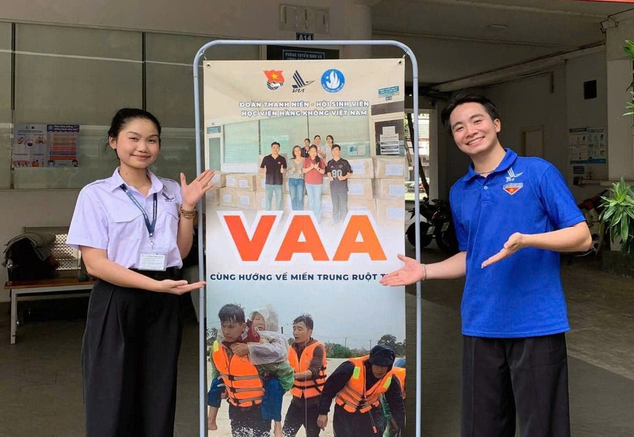 Học viện Hàng không Việt Nam hỗ trợ khẩn cấp 6 tỷ đồng cho miền Trung, sinh viên