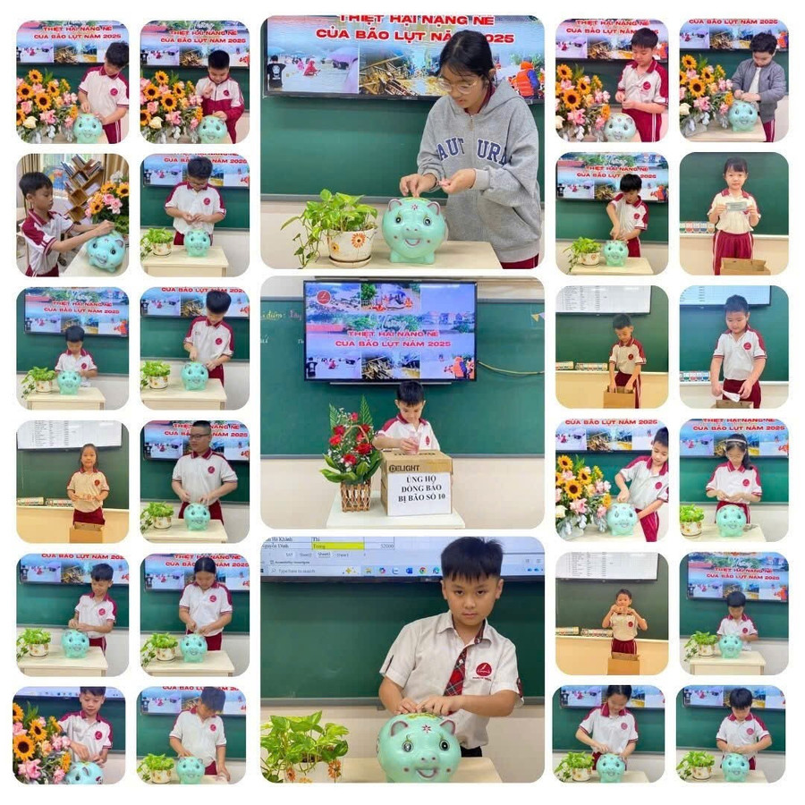Học sinh một trường học ở Đắk Lắk ủng hộ hơn 550 triệu cho trường vùng bão lũ